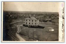 c1910's View Of Academy In Town Franklin Nebraska NE RPPC Photo Antique Postcard picture