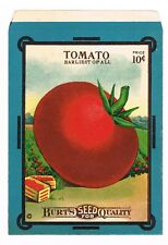 VINTAGE SEED PACKET 1910 GENERAL STORE BURTS TOMATO EARLIEST OF ALL RARE picture