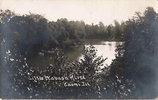Little Wabash River Carmi Illinois IL 1908 Real Photo RPPC picture