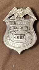 Vintage Harley Davidson Motor Cycle Badge Brooch Pin Indian G. Wheeler Muskegon picture