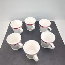 6x Lot Set Sur La Table Sainte-Germaine Collection Coffee Mugs Tea Cups Red picture