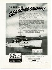 1947 ELCO 62' Motor Yacht 1946 Vintage Print Ad picture
