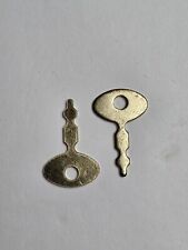 Vintage 2 Keys Small Mini Padlock Appx 1” Replacement Diary Locks Trunk Hat Box picture