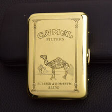 Vintage Portable Brass Double Sided Cigarette Cases Camel Metal Smoking Boxes picture
