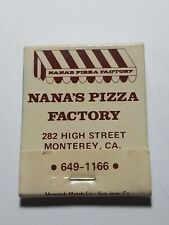 Nana's Pizza Factory Matchbook Cover - California  picture