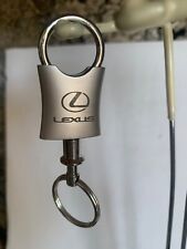 Lexus Detachable Keychain Brushed Nickel Key Ring Double Valet Quick Disconnect picture