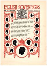  Vintage BOOK Print 1920's art deco childrens graphic-English Sovereigns Rhyme picture