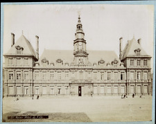France, Reims, Vintage City Hall albumen print albumin print 21.5x27 print picture
