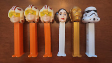 Vintage Star Wars Pez Dispensers Lot Of 6 Skywalker, C-3P0, Leia, Stormtrooper picture