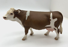Schleich Simmental Dairy Farm Cow Figure Toy Brown & White 2008 D-73527 Retired picture