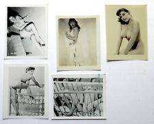 Five Assorted Nude Model 4x5 Photos 1 Bettie Page Rosina Revelle? Camera Club? picture