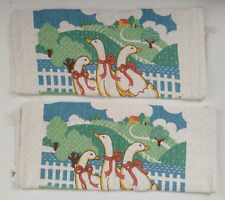 Vintage Goose Kitchen Towel Lot of 2 - Country Lane picture