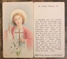 Vintage Memorial Funeral Catholic Rememberance Mortuary Death 90 Cards picture