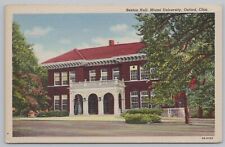 Oxford Ohio~Miami University~Benton Hall~Linen Vintage Postcard picture