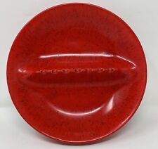 Vintage Rare Red W/Black MCM Hyalyn Porcelain Ashtray Cork Bottom #765 USA ~8