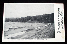 VINTAGE 1906 POSTCARD - ELM LAWN FROM NEWFOUND LAKE, BRIDGEWATER, NEW HEMPSHIRE picture