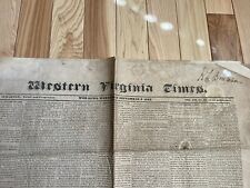 1843 Wheeling Virginia Newspaper now WV Pre-Civil War Convention Henry Clay Rare picture