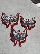 Talavera Butterfly Set of 3 Pcs. talavera pottery picture