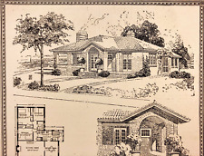1925 American Face Brick Assoc Vintage Print Ad Six Room House Drawings Bungalow picture