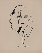 HOLLYWOOD BEAUTY GRETA GARBO CARICATURIST ART PORTRAIT 1940s ORIG Photo C33 picture