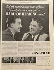 Vintage 1936 Sonotone Hearing-Aid Print Ad picture