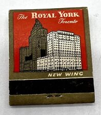 Vintage Unstruck Matchbook -Canadian Pacific Hotels, The Royal York Toronto Rare picture