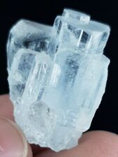 53 Ct Natural Terminated Aqua Blue Color Aquamarine Crystal Bunch From Pakistan  picture