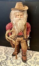 Country Cowboy Western Santa Figurine picture