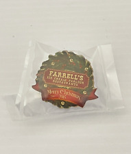 VINTAGE FARRELL'S ICE CREAM PARLOUR LIGHT UP WREATH MERRY CHRISTMAS LAPEL PIN picture