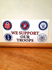 We Support Our Troops Bumper Sticker U.S. Military Army Navy Marine Air Force picture
