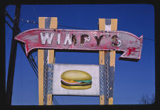 Wimpy's Hamburger Restaurant sign Route 58 Danville Virginia 1980s Old Photo picture