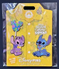 Disney Parks Stitch Attacks Snacks Mickey Lollipop Pin Set 2024 Series 4/12 New picture