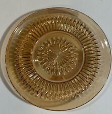 Vtg JEANNETTE -Anniversary-Iridescent Marigold Glass Bread Plate. VGC picture