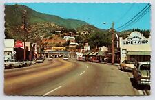 c1960s Business District Downtown Shops Car Manitou Springs Colorado CO Postcard picture