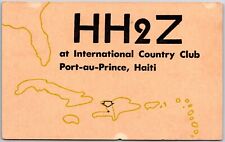 1958 QSL Radio Card Code HH2Z Country Club Haiti Amateur Station Postcard picture