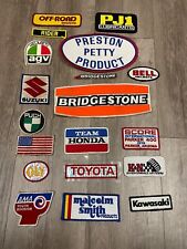 Vintage Motorcycle MX embroidered patches/ Retro racer/70's MX picture