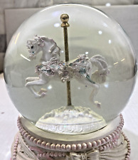 Carousel Snow Globe ~ San Francisco Music Box Co ~ Wind Beneath My Wings ~ Works picture