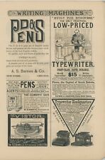 1890 Typewriter Ads - Tilton Victor + Typewriter Headquarters + Pope Mfg picture