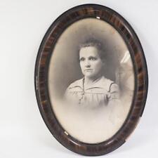 Antique Photograph Old Woman Oval in Bubble Frame 17