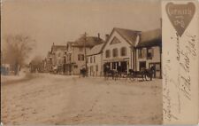 RPPC CORNISH MAINE ME Main Street 1906 Store Fronts Horse Buggy YORK CO Postcard picture
