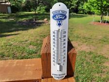 PORCELAIN FORD V8 GENUINE PARTS FORD MOTOR ADVERTISING THERMOMETER SIGN picture