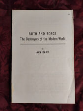 RARE Ayn Rand Objectivist Pamphlet Faith Force Destroyers of the Modern World picture