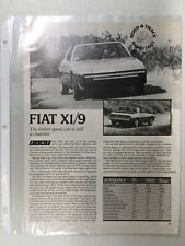MISC2112 Vintage Article Road Test 1981 ?  Fiat X1/9 3 page picture