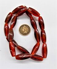 Strand Transparent Ruby Red Bohemian African Trade Beads  READ T2319 picture