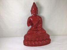 BB10 Vintage Antique Classic Collectible Religon Red Metal Buddha Statue picture