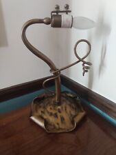 Vintage Unique Art Nouveau Style Table Desk Lamp Metal  Rolled Sculpted Base picture