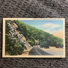 Vintage Virginia Linen Postcard Approaching Tunnel Skyline Drive. Near Luray picture