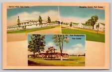 WWII Fort Custer Michigan~Post Headquarters~Service Club~Reception Ctr~Linen PC picture