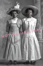 Vintage 1910's Photo Reprint of Edwardian Era African American Women Twins Girls picture