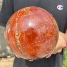 4.8lb Natural Red Petrified Wood Crystal Ball Fossil Polished Sphere Specimen picture